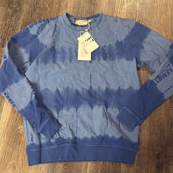 Roller Rabbit Women's the Dye Stripe Crewneck Sweatshirt Blue Size XS NWT - Picture 1 of 3